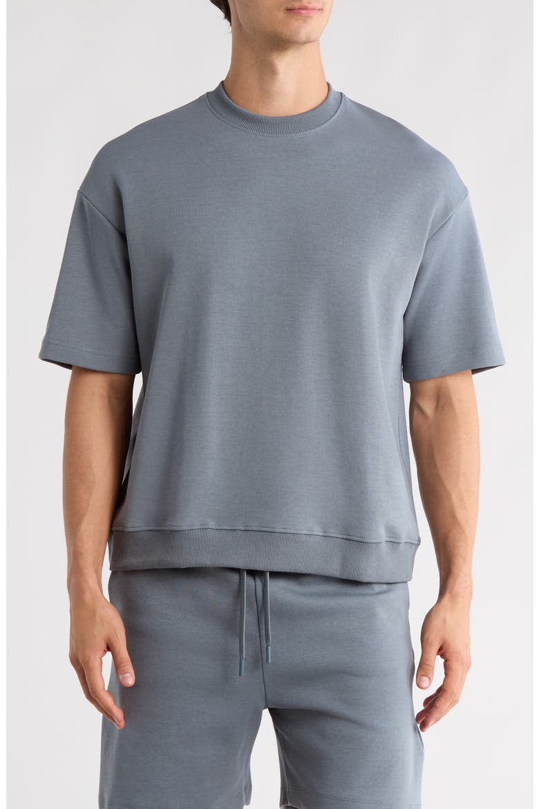 Crewneck T-Shirt, Main, color, MID BLUE