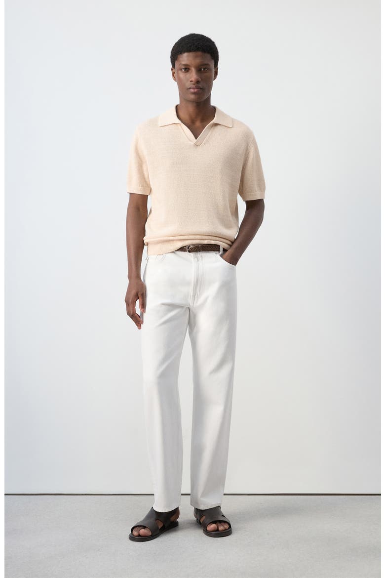 Relaxed Straight Leg Jeans, Alternate, color, OFF WHITE