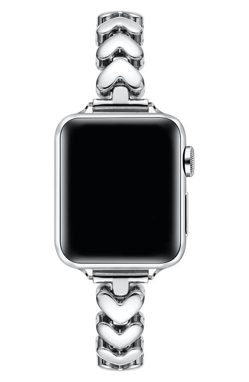 The Posh Tech Archer Heart Bracelet Apple Watch® Watchband In Silver