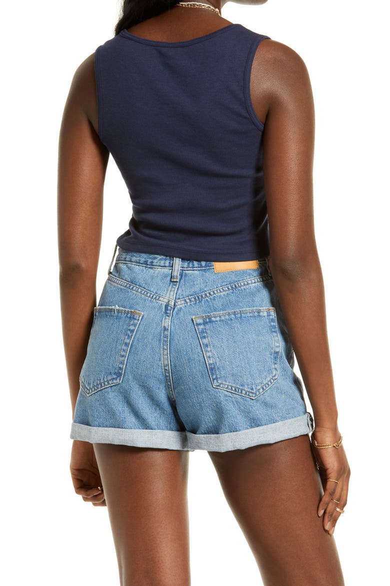 Classic Rib Crop Tank, Alternate, color, NAVY BLAZER