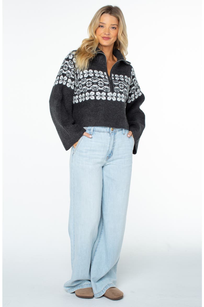 Cedar Grove Quarter Zip Sweater, Alternate, color, PHANTOM