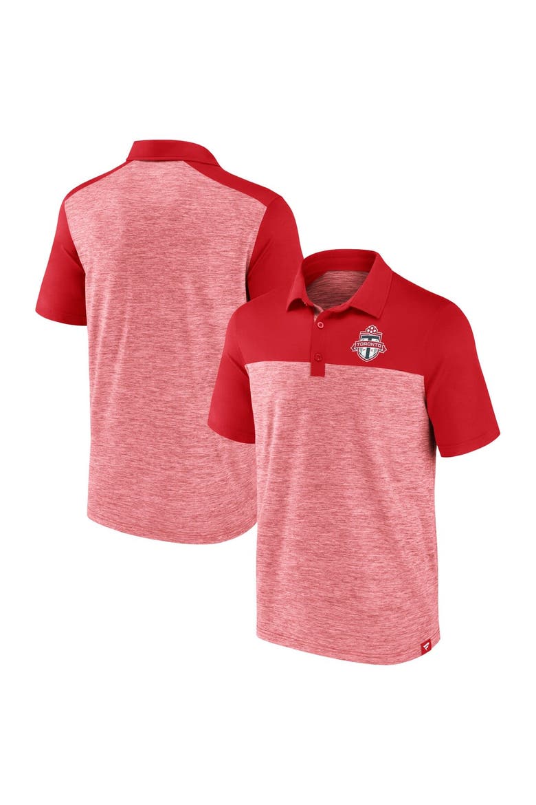 Men's Fanatics Branded Red Toronto FC Clutch Space-Dye Polo, Main, color, Red