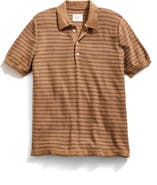 Billy Reid Texture Stripe Polo Sweater