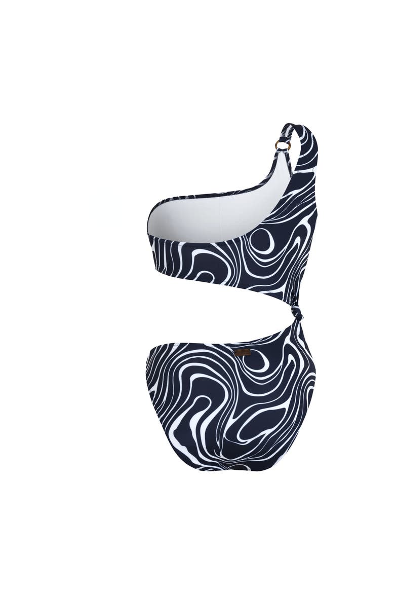 Women Asymmetric One-piece swimsuit Orcas, Alternate, color, navy