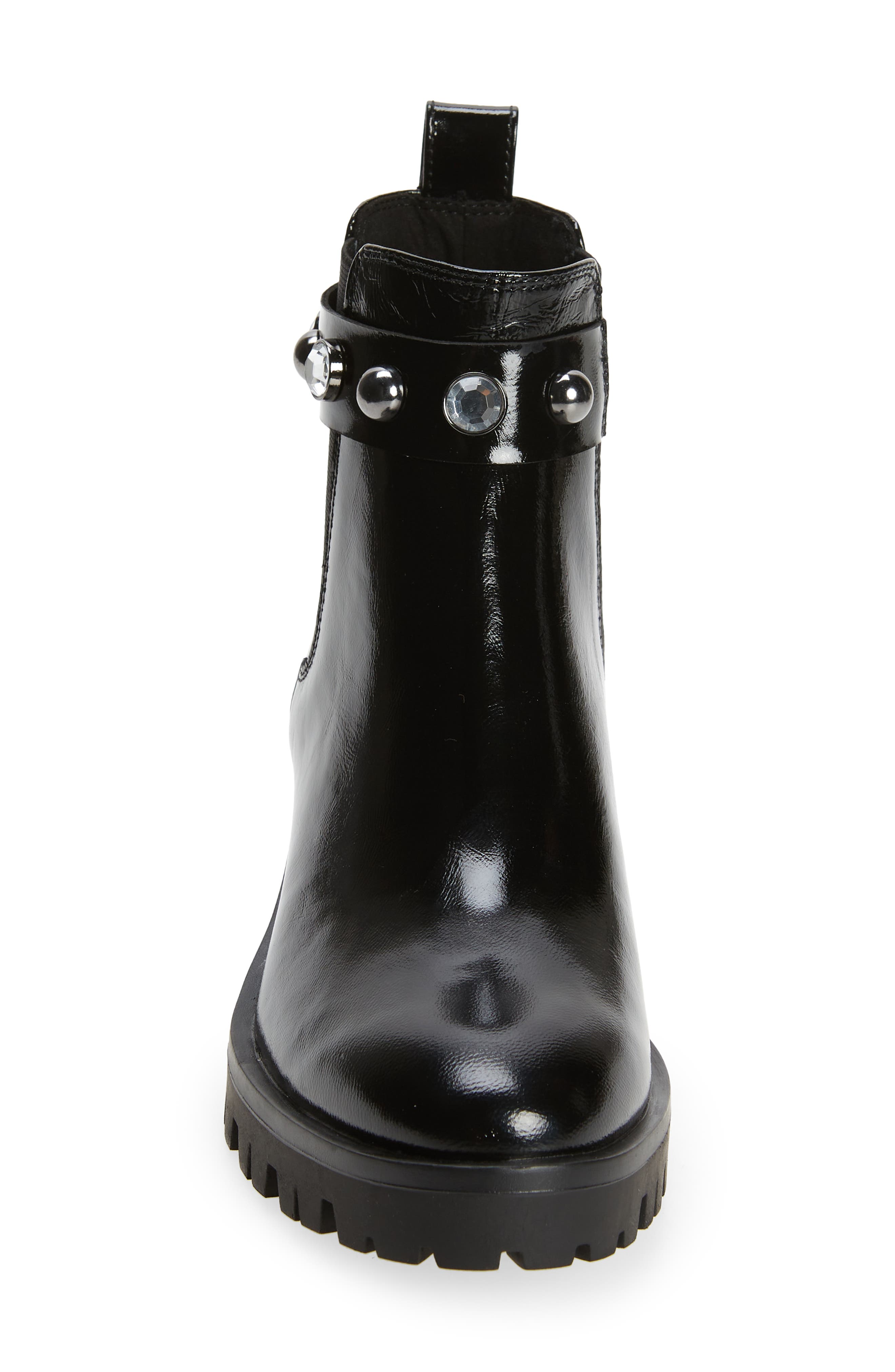 KARL LAGERFELD PARIS Porshay Lug Sole Bootie, Alternate, color, Black/ Black