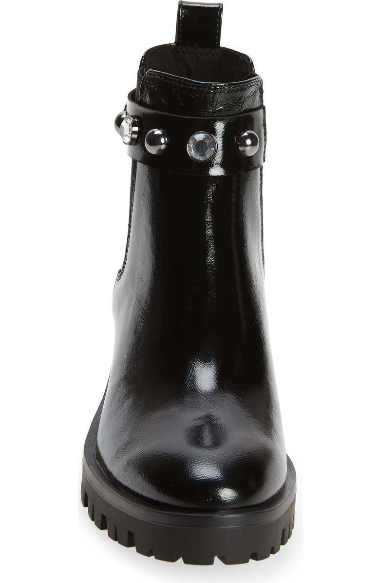 KARL LAGERFELD PARIS Porshay Lug Sole Bootie, Alternate, color, Black/ Black