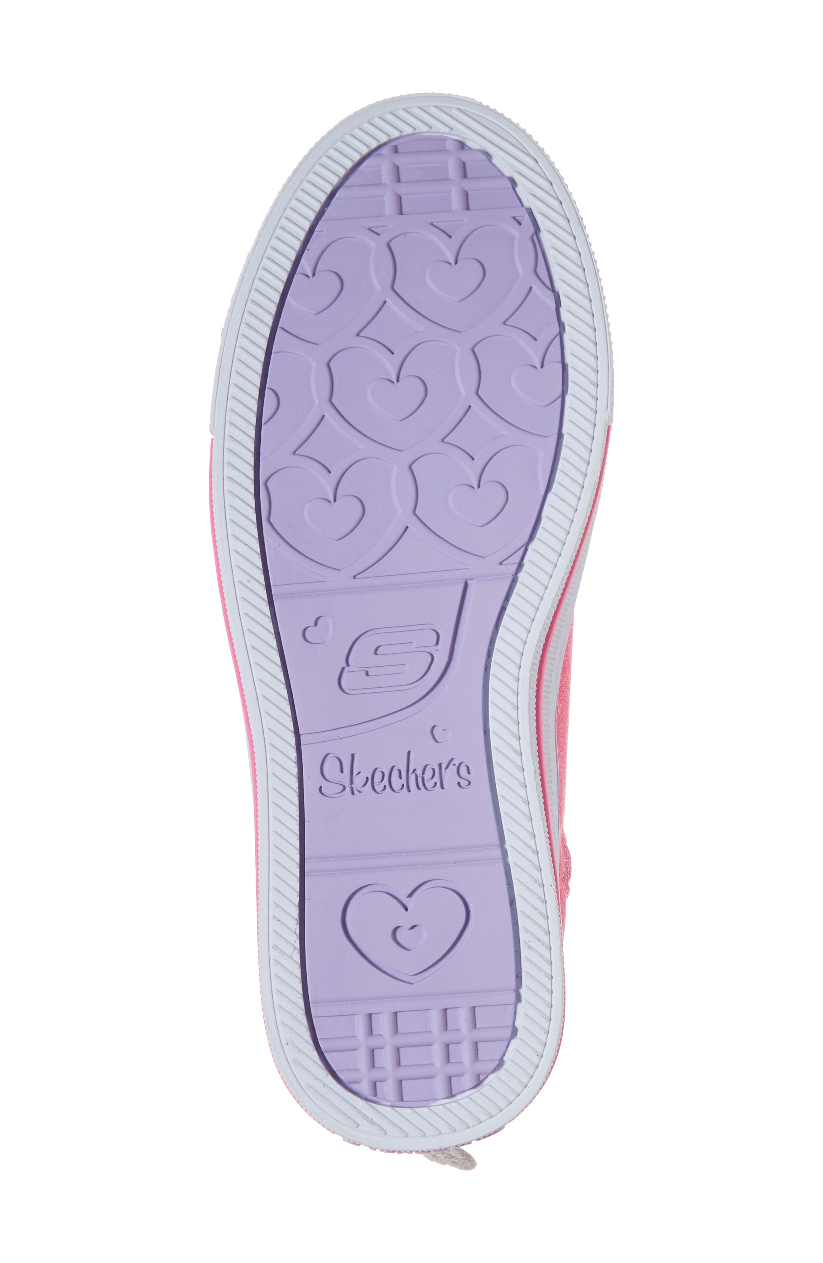 SKECHERS Twinkle Toes Shuffles Wonder Wings Light-Up High Top Sneaker, Alternate, color, 
