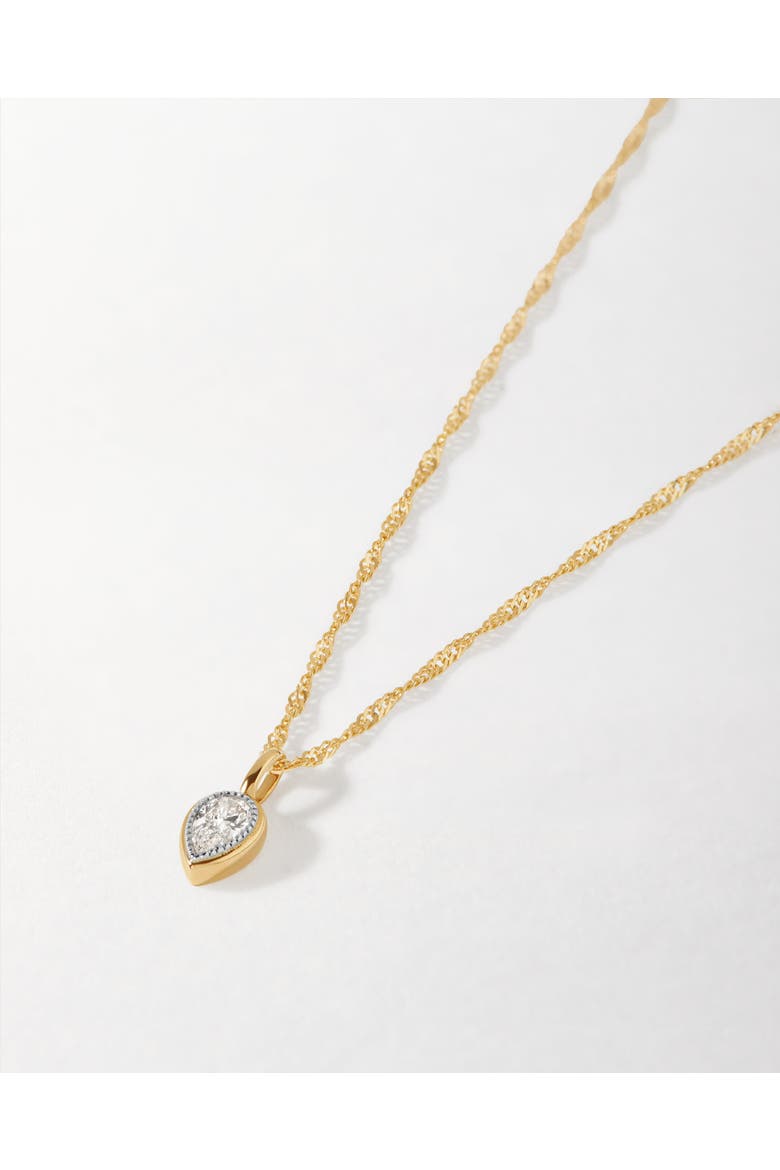Pear Cut Diamond Necklace, Alternate, color, Pearl
