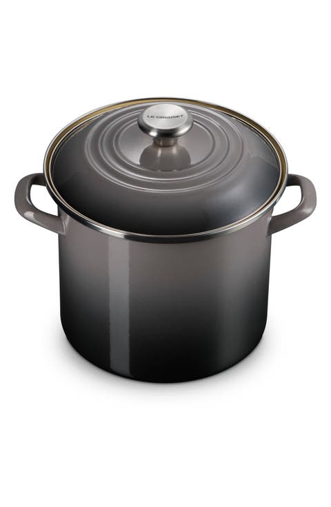 8-Quart Enameled Stainless Steel Stock Pot