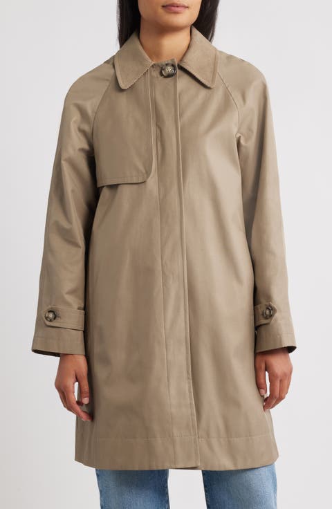 Corduroy Collar Raincoat