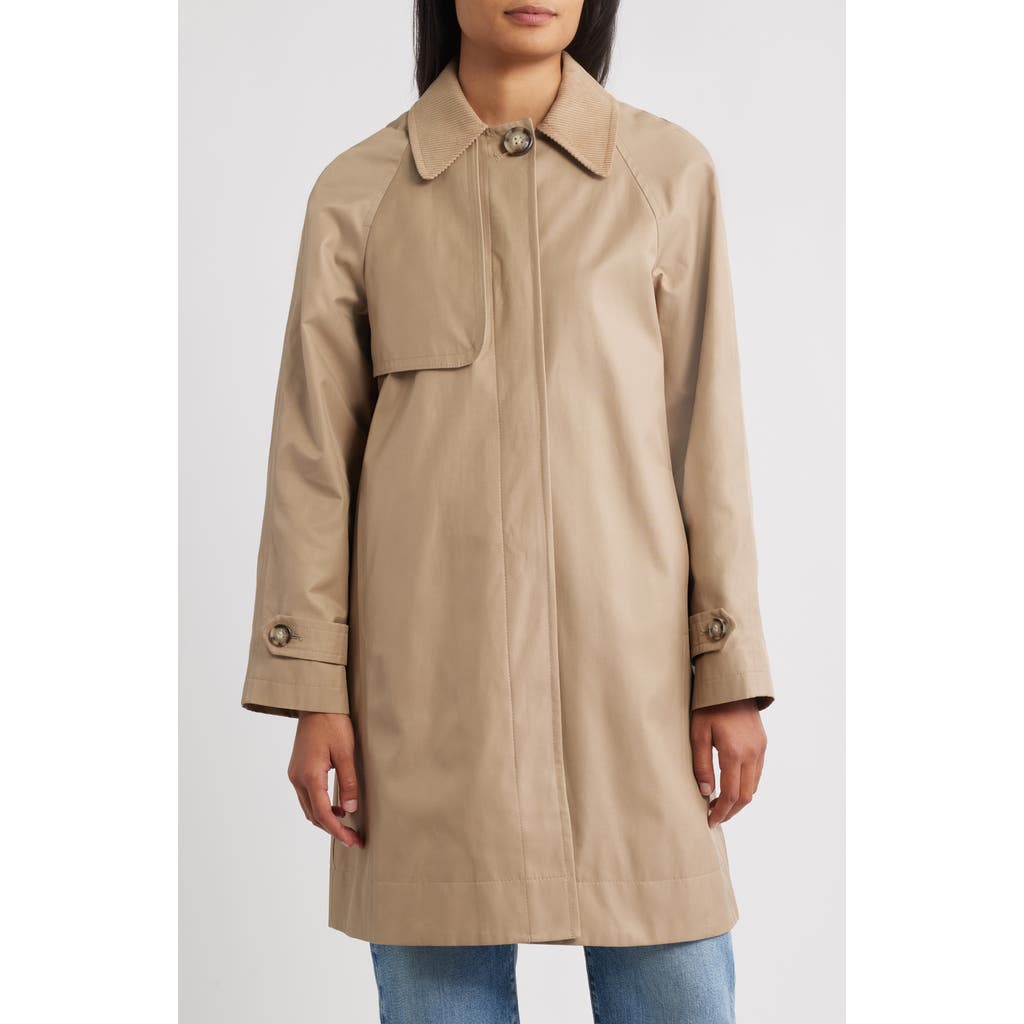Sam Edelman Corduroy Collar Raincoat