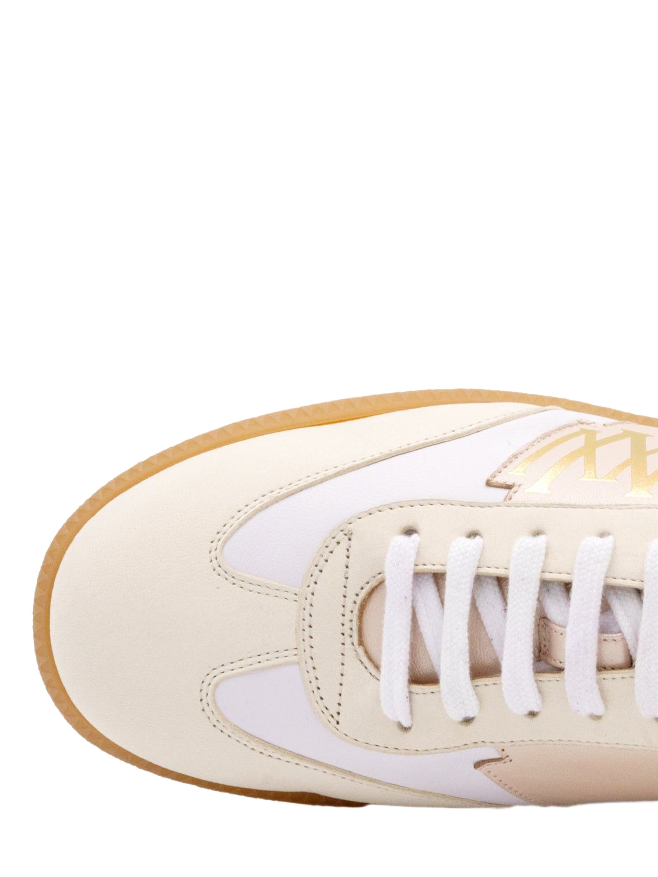 Valentina Rangoni Valetta Women's Suede Sneakers - Essential Casual Footwear, Alternate, color, Beige/Wht