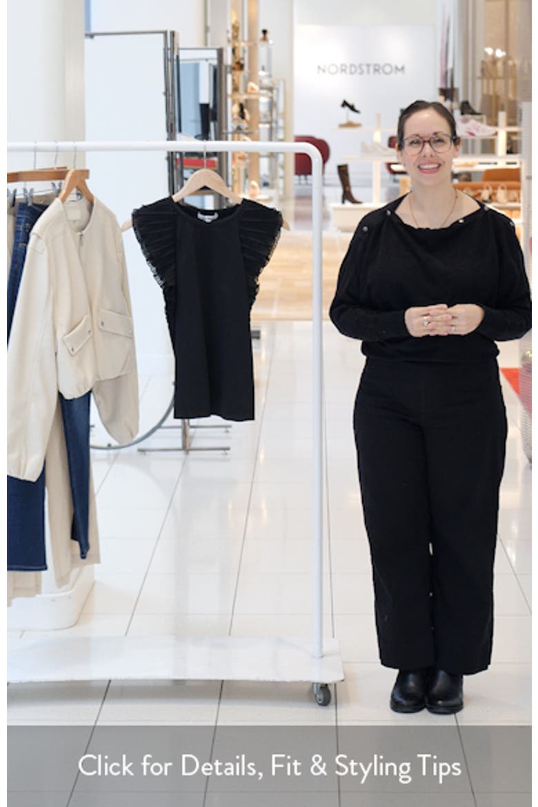 Pleated Ruffle Sleeve Top video