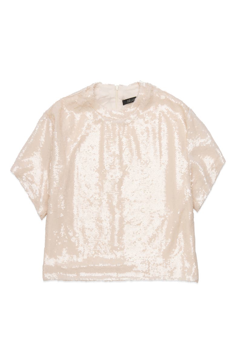 DELUC Logan Sequin Top, Alternate, color, Off White