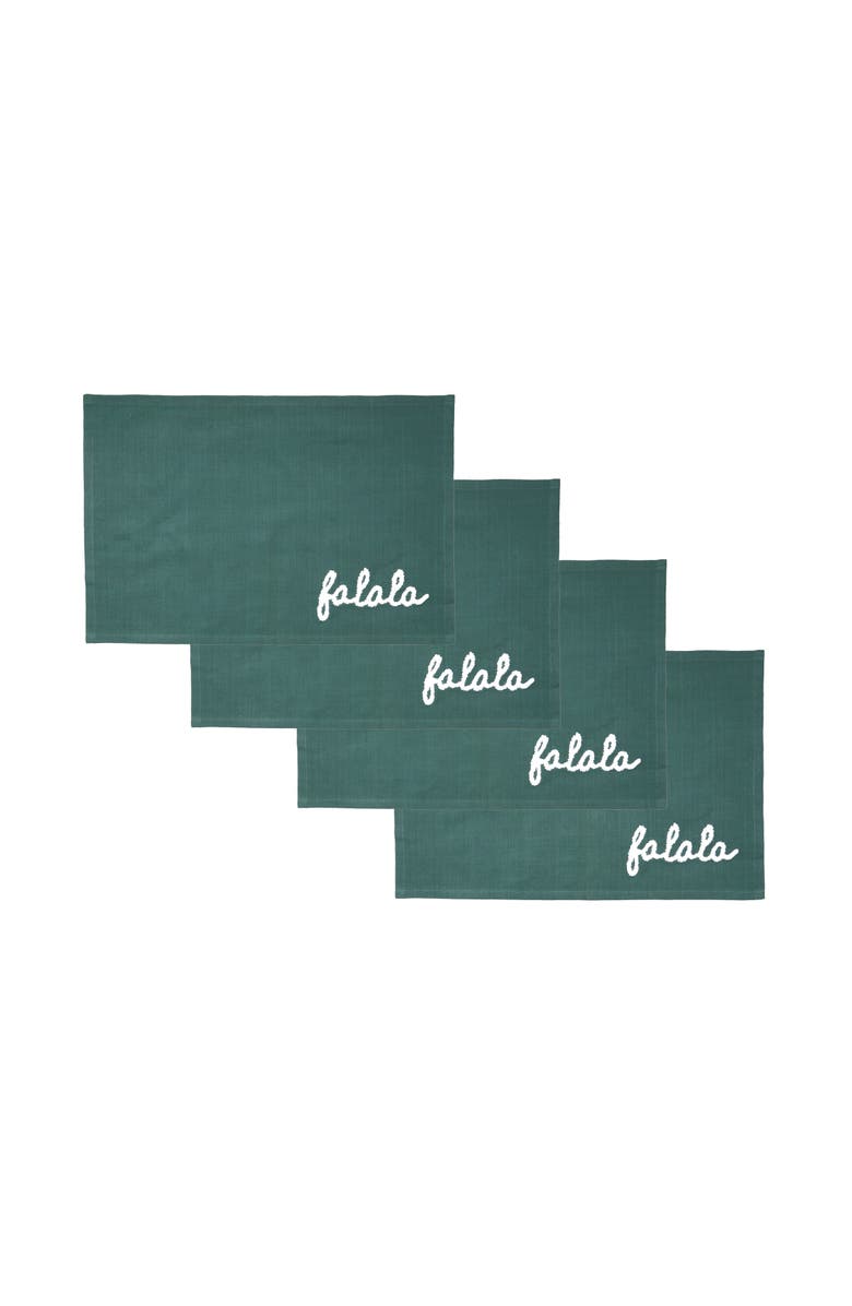 carol & frank Christmas Holiday Tufted Solid Placemats Set of 4, Main, color, Green