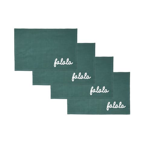Christmas Holiday Tufted Solid Placemats Set of 4