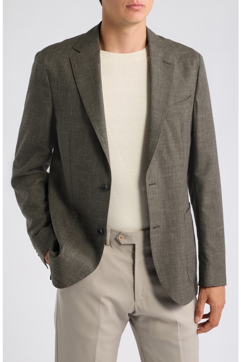 Hanry Wool & Linen Sport Coat, Main, color, MEDIUM GREEN
