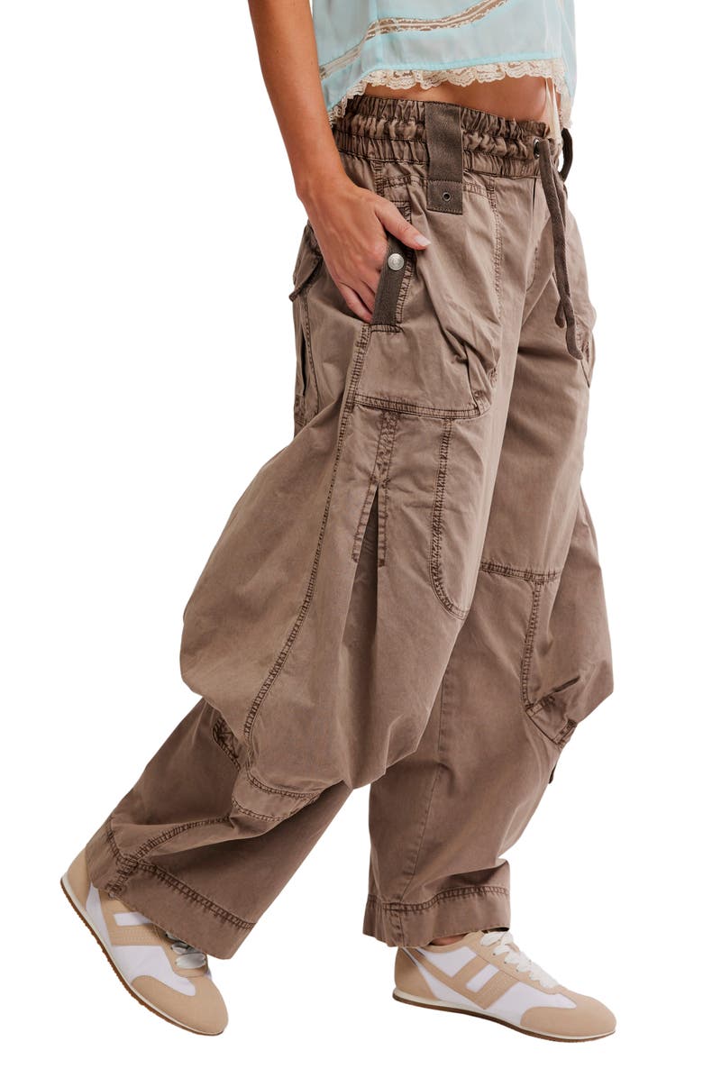 Free People Onset Cotton Twill Parachute Pants, Alternate, color, 