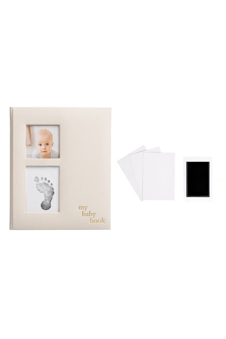 Linen Baby Book, Alternate, color, IVORY