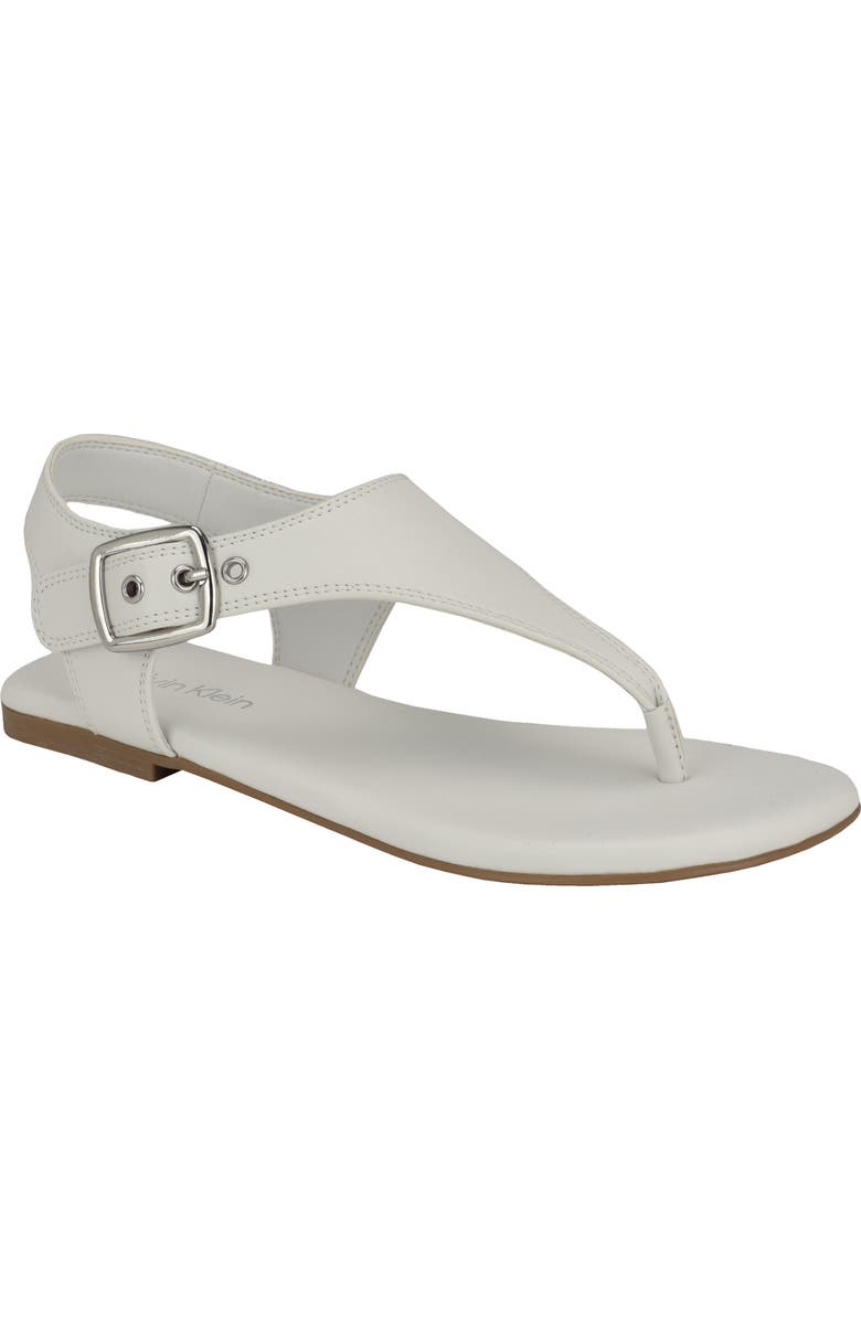 Calvin Klein Moraca Ankle Strap Sandal, Main, color, White