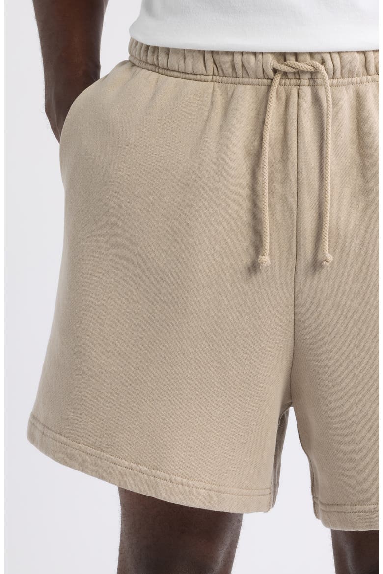 Relaxed Sweat Shorts, Alternate, color, TAN