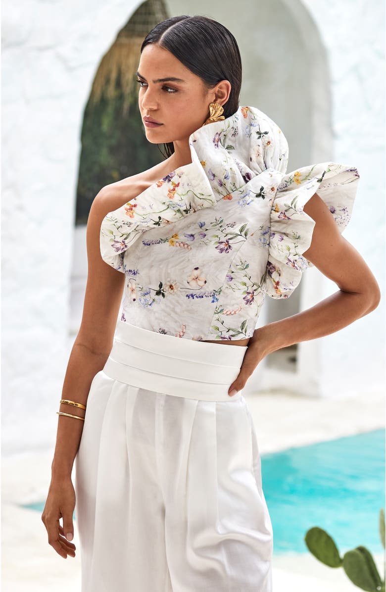 Aqua Blu Moonflower Sophia Corset, Alternate, color, White