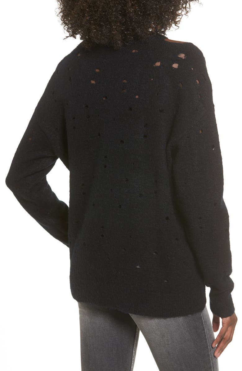 ASTR the Label Distressed Sweater, Alternate, color, 
