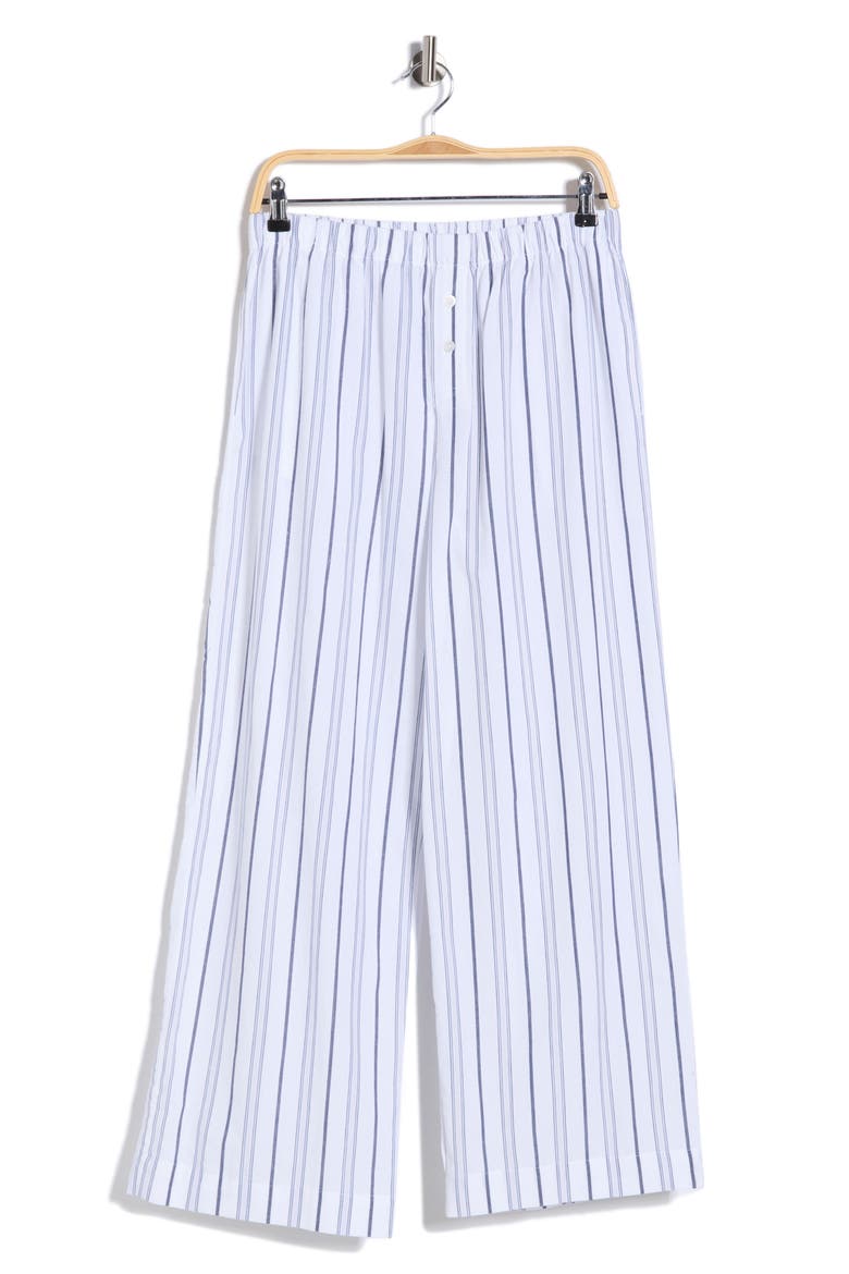 Cotton Poplin Pants, Alternate, color, WHITE- BLUE I LILLY STRIPE