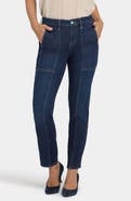 NYDJ Margot Girlfriend Front Seam Straight Leg Jeans
