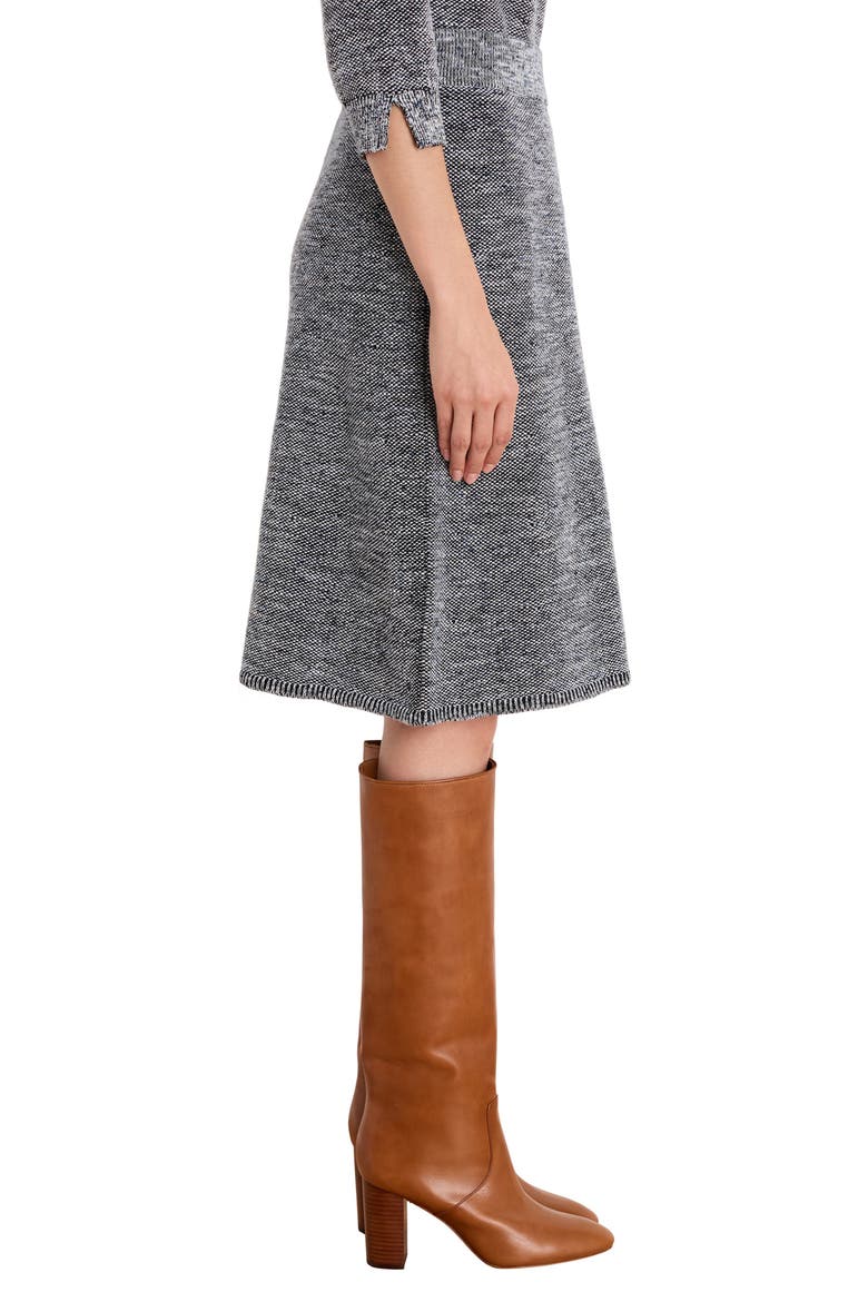 Tweed Stitch Knit Skirt, Alternate, color, BLUE MIX