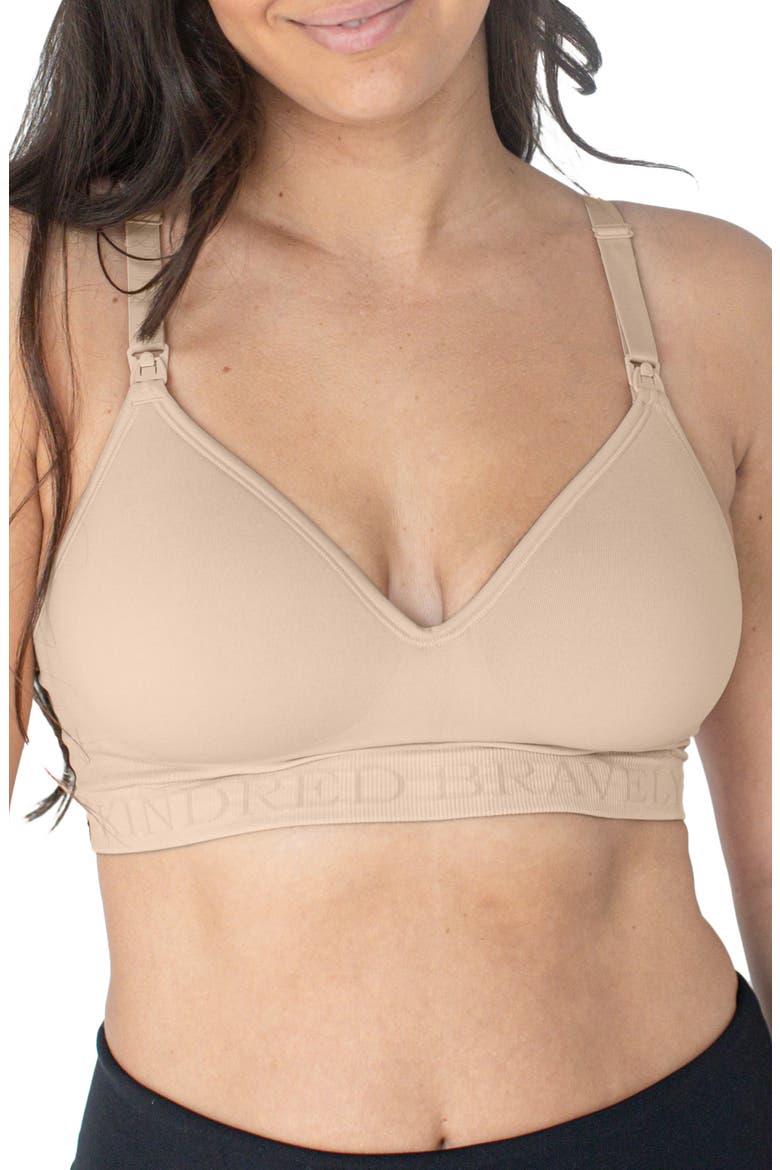 Busty Sublime Contour Maternity & Nursing Bra - Sizing Available from E-I Cup, Main, color, BEIGE