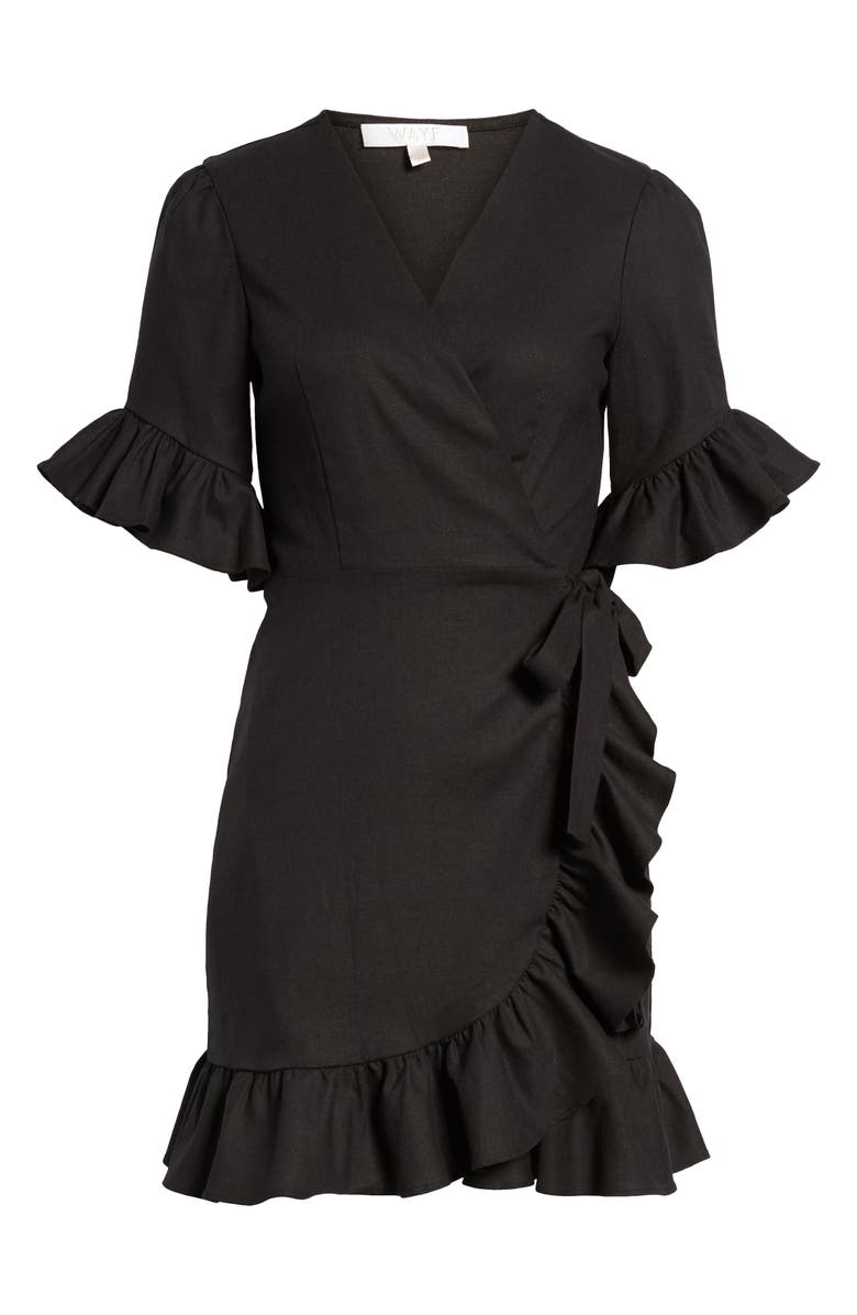 WAYF Ruffle Wrap Dress, Alternate, color,