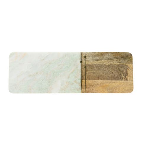 Elise Light Green Onyx Long Marble Serving Board