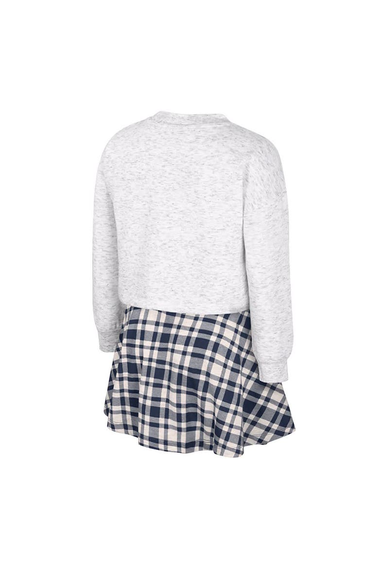 Girls Youth Colosseum Gray Penn State Nittany Lions Marceline Plaid Skirt and Top Set, Alternate, color, Gray