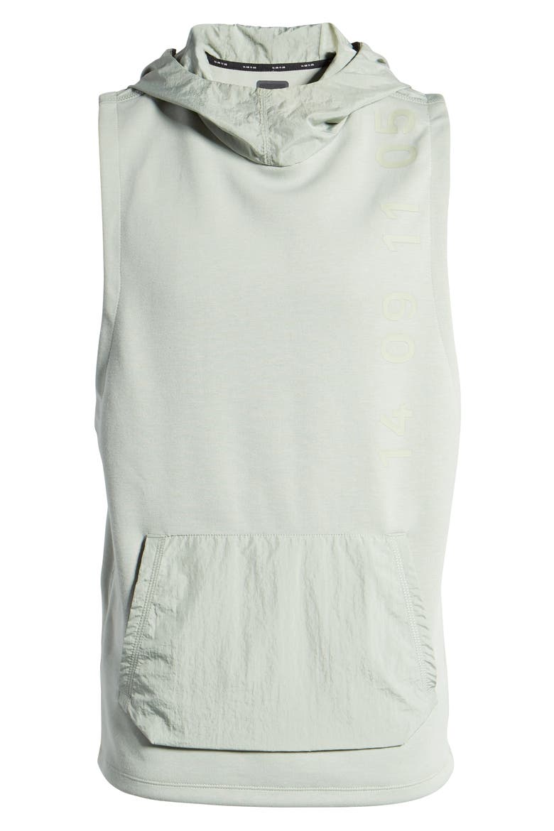 Therma Tech Pack Sleeveless Hoodie, Alternate, color, JADE HORIZON/ BLACK