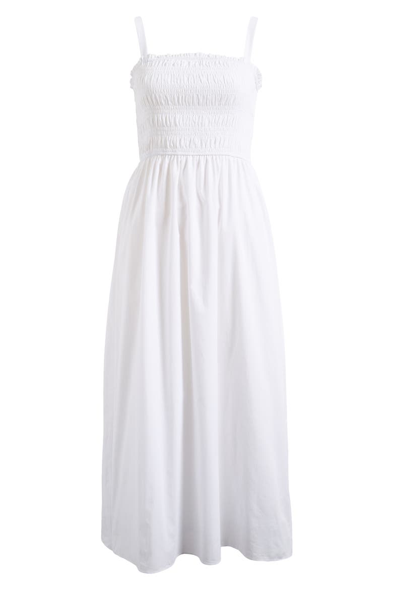 Adriana Smocked Maxi Dress, Alternate, color, WHITE