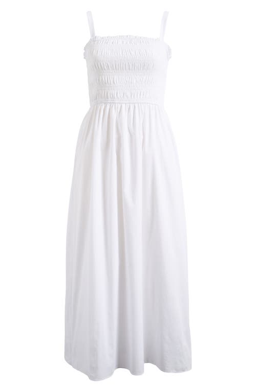 Steve Madden Adriana Smocked Maxi Dress In White
