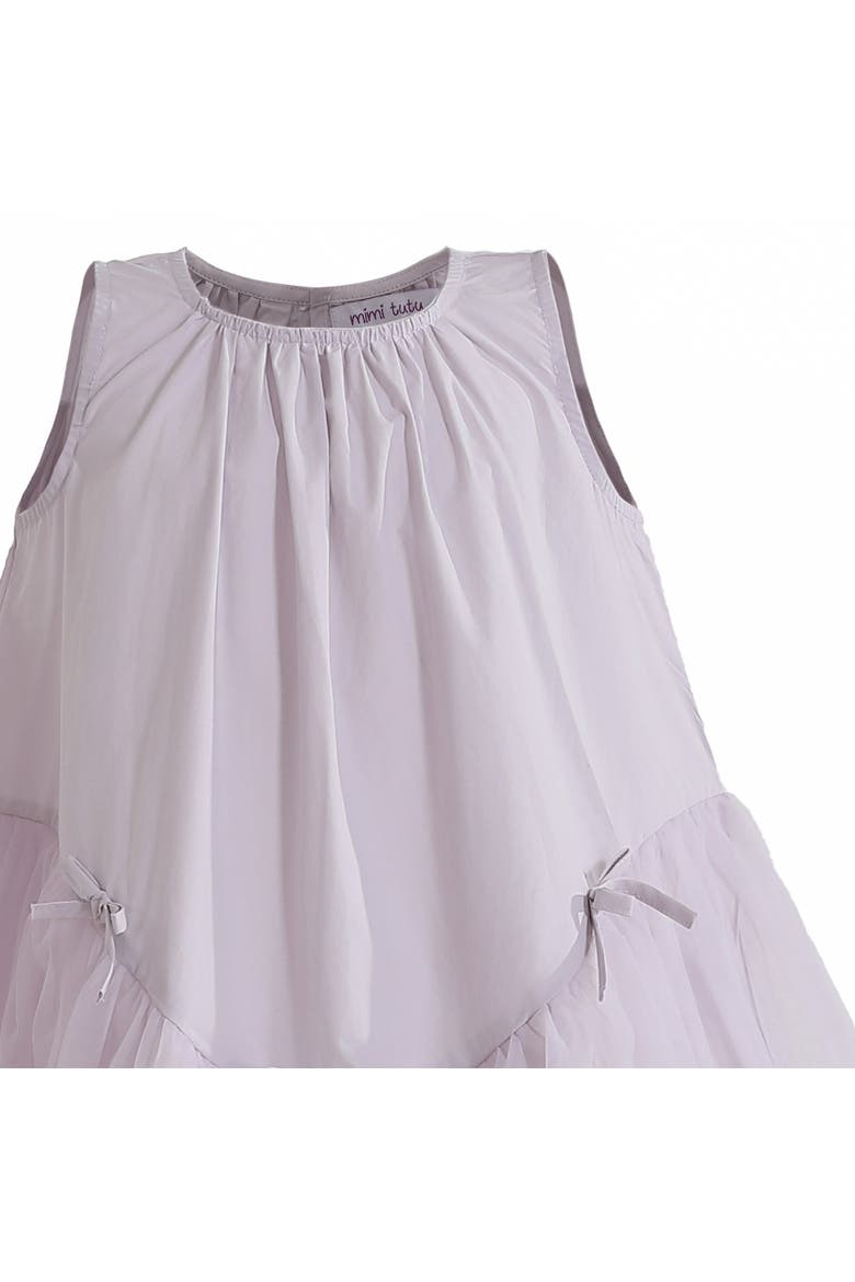 Marielle Layered Bow Tulle Dress, Alternate, color, Purple