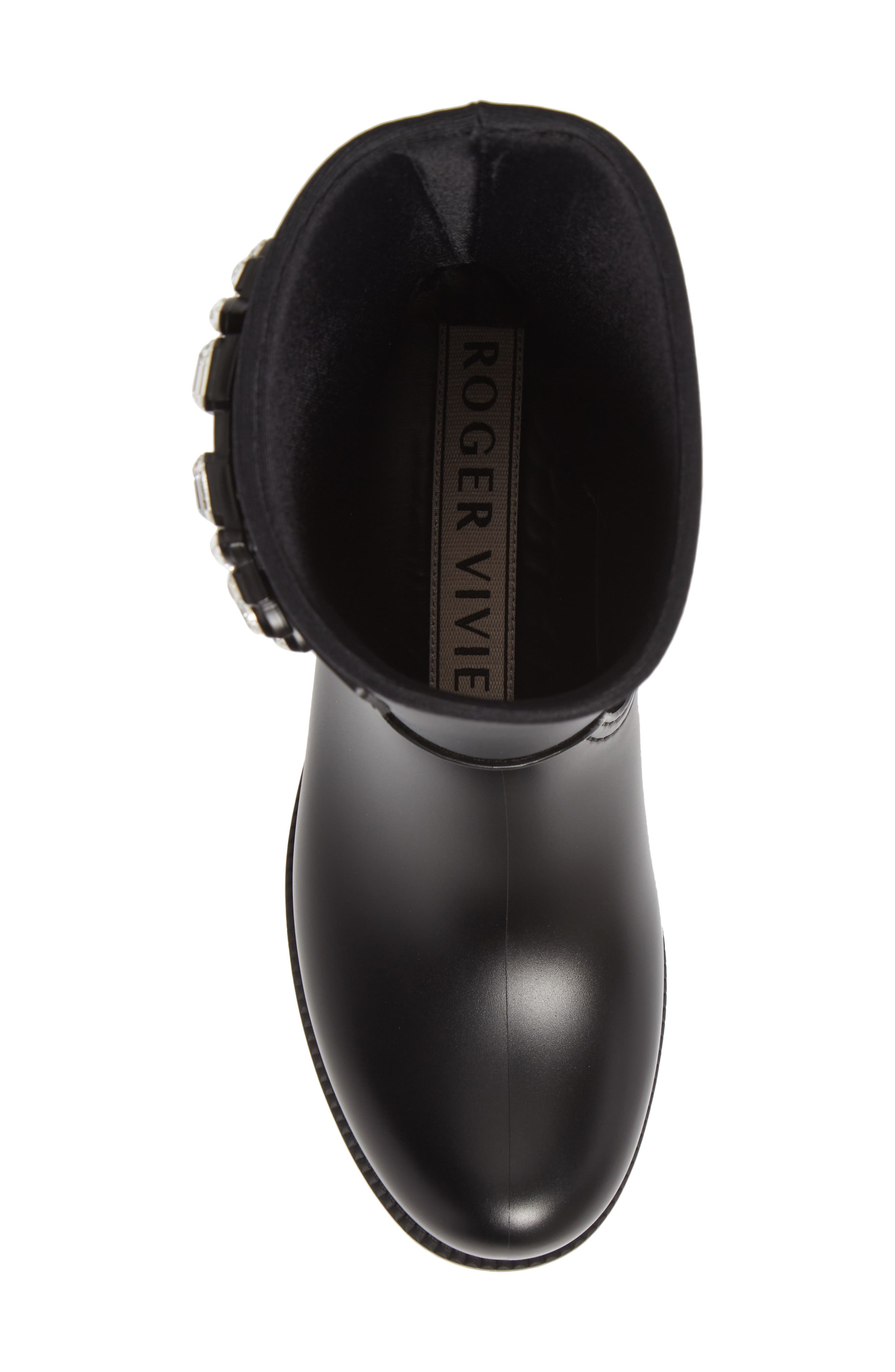 Roger Vivier Tempête Viv Crystal Buckle Waterproof Rain Boot, Alternate, color, 