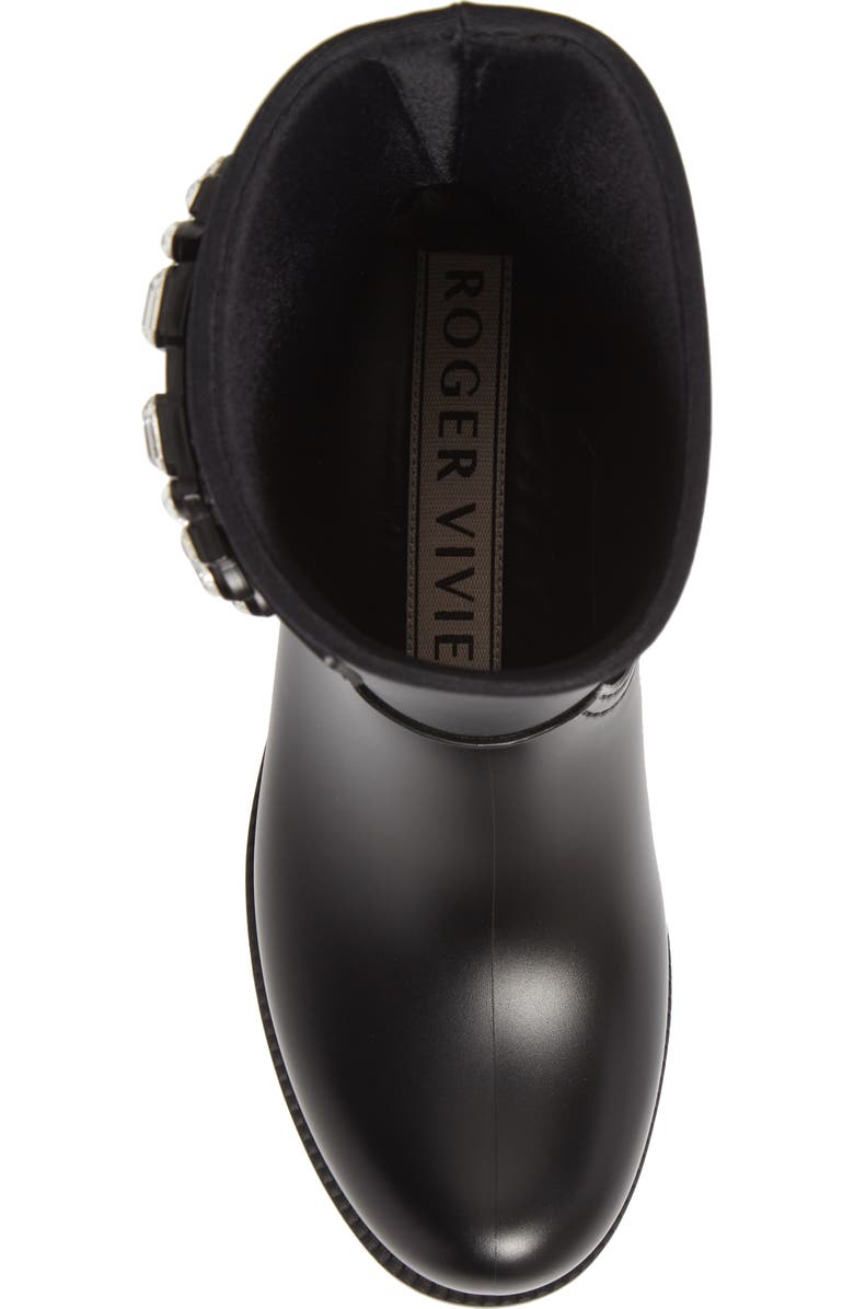 Roger Vivier Tempête Viv Crystal Buckle Waterproof Rain Boot, Alternate, color,