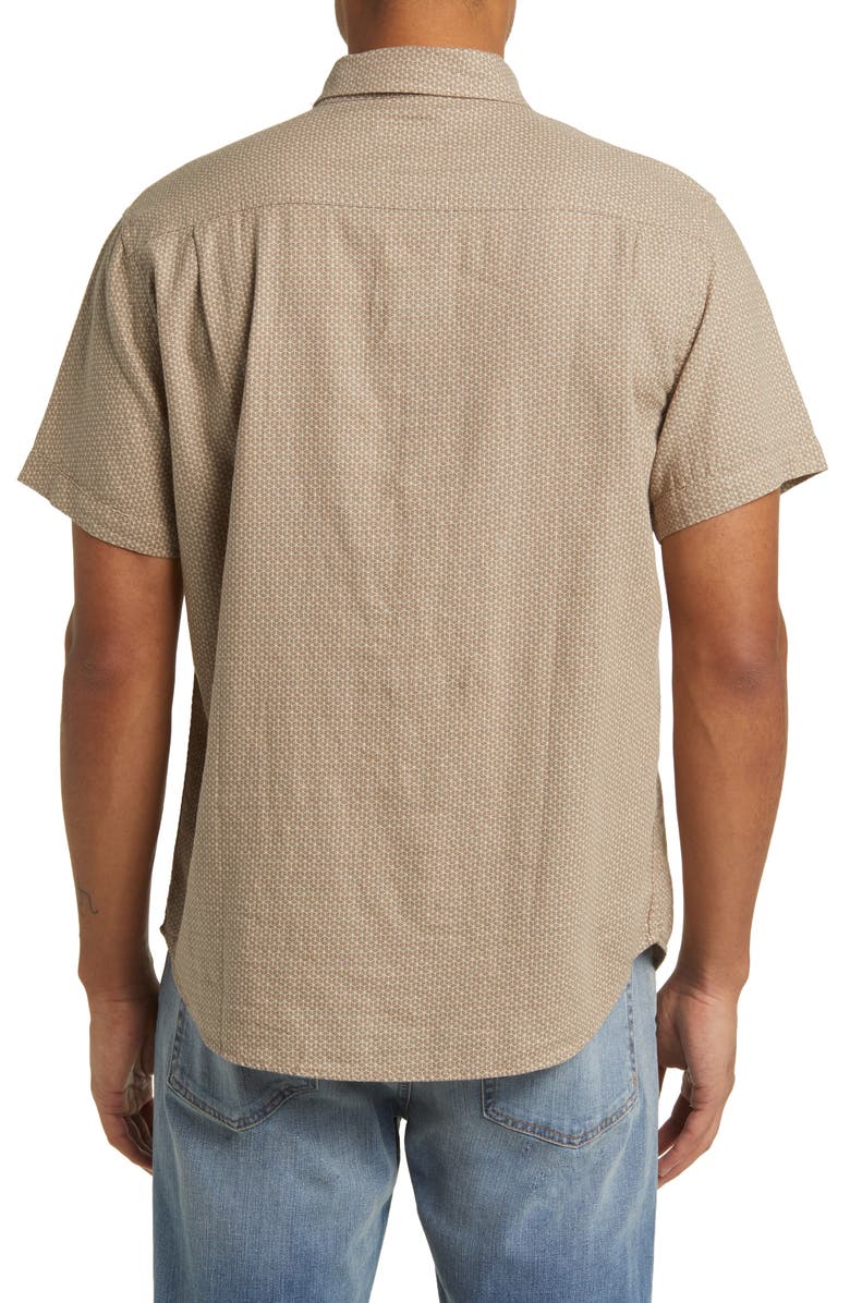 Rails Carson Short Sleeve Linen Blend Button-Up Shirt, Alternate, color, 