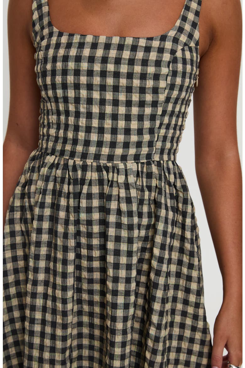 Cartmel Check Sleeveless Maxi Dress, Alternate, color, BLACK / CREAM