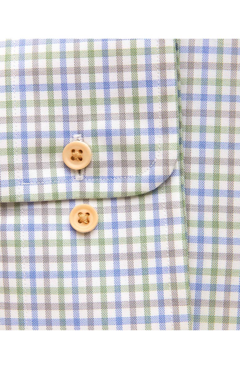 David Donahue Trim Fit Gingham Check Cotton Dress Shirt, Alternate, color, 