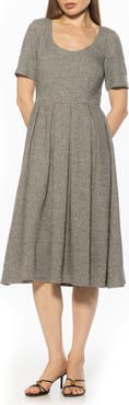 Alexia Admor Imani Short Sleeve Pleated Dress