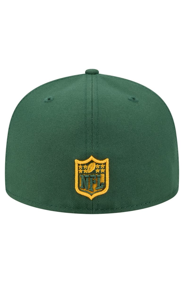 New Era Men's New Era Green Green Bay Packers  Oversized 59FIFTY Fitted Hat, Alternate, color, Green
