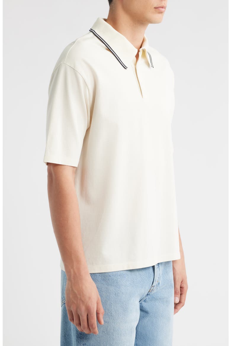 Cotton Pique Polo, Alternate, color, WHITE SAND