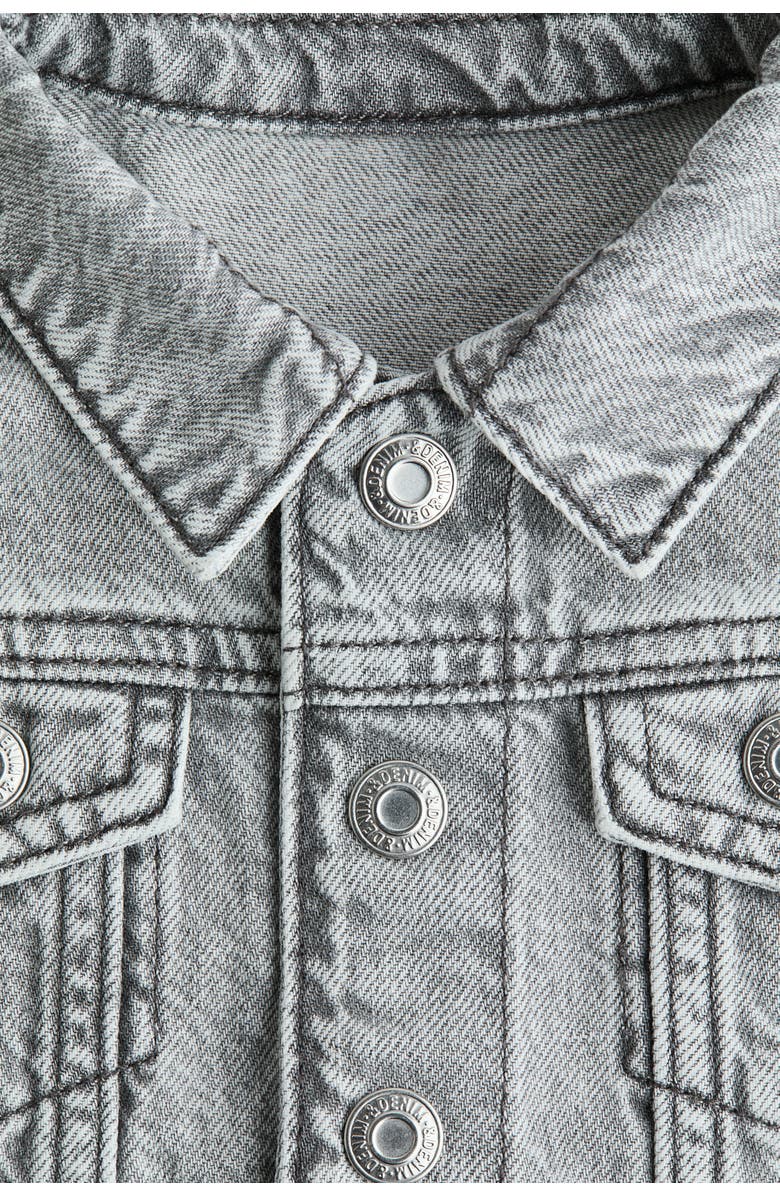 H&M Denim Jacket, Alternate, color, Light Denim Gray