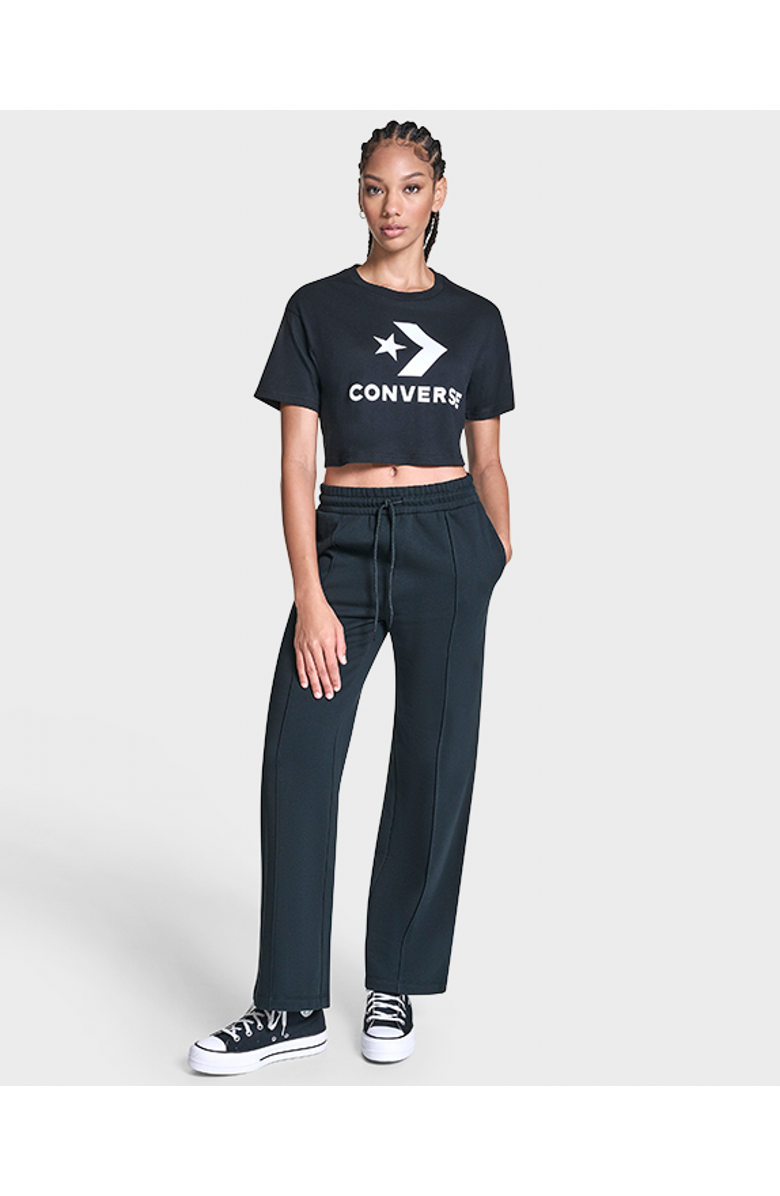 Converse Star Chevron Cropped T-Shirt, Alternate, color, Converse Black