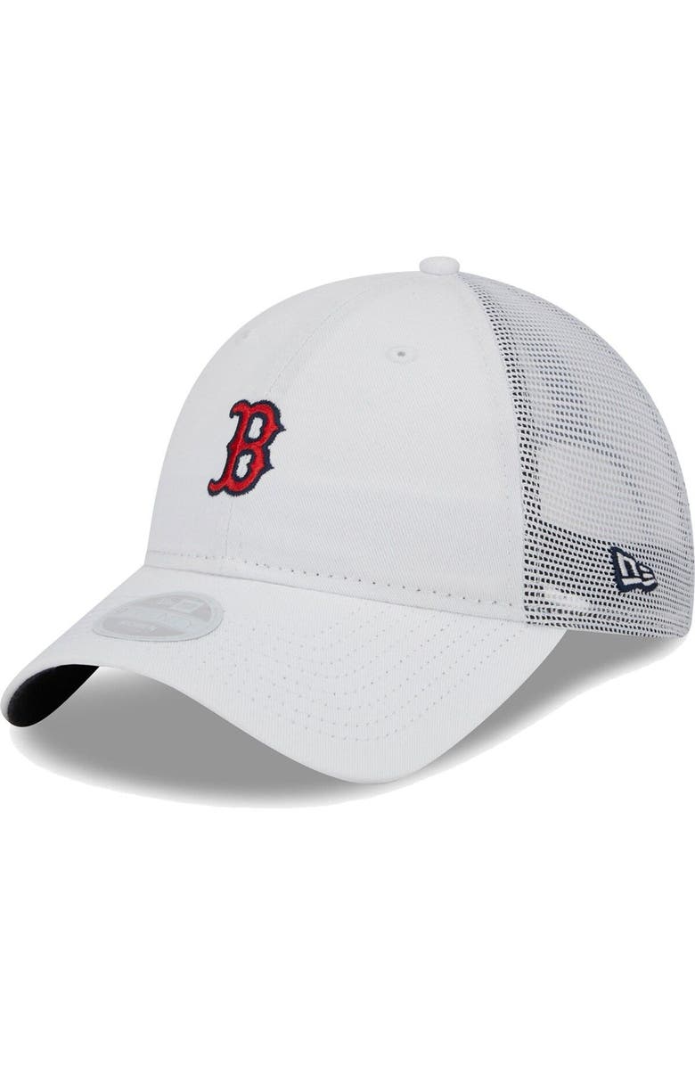 New Era Women's New Era  White Boston Red Sox Mini 9TWENTY Adjustable Hat, Main, color, 