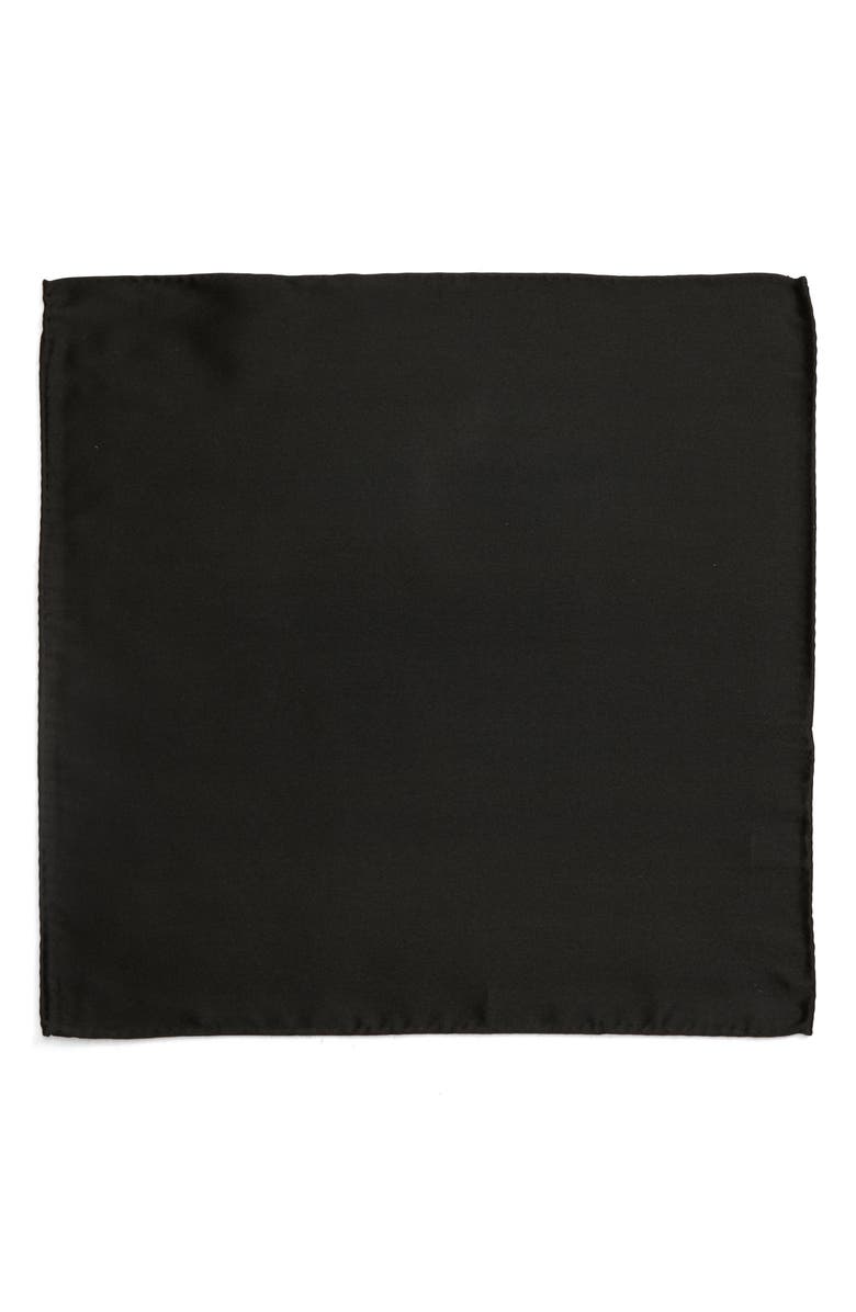 Nordstrom Solid Silk Pocket Square, Alternate, color,
